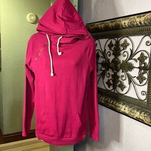 Ampersand Ave Hoodie - Fuchsia with kangaroo pockets Zip Sz S